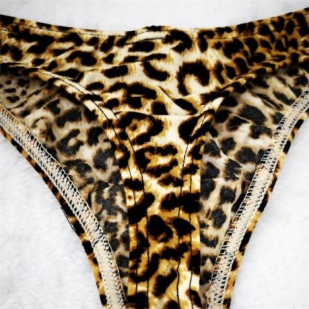 Brand Mens Pouch Bikini Underwear Leopard Printed Bulge Thong Men Plus Brand Mens Pouch Bikini Underwear Leopard Printed Bulge Thong Men Plus