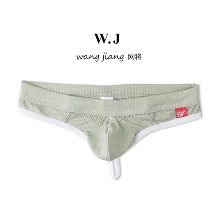 WJ Man Thongs Low Waist Nylon Mesh Breathable Men's Thong T Briefs WJ Man Thongs Low Waist Nylon Mesh Breathable Men's Thong T Briefs