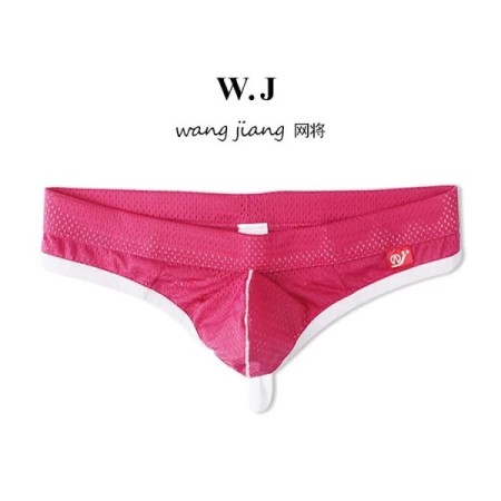 WJ Man Thongs Low Waist Nylon Mesh Breathable Men's Thong T Briefs WJ Man Thongs Low Waist Nylon Mesh Breathable Men's Thong T Briefs
