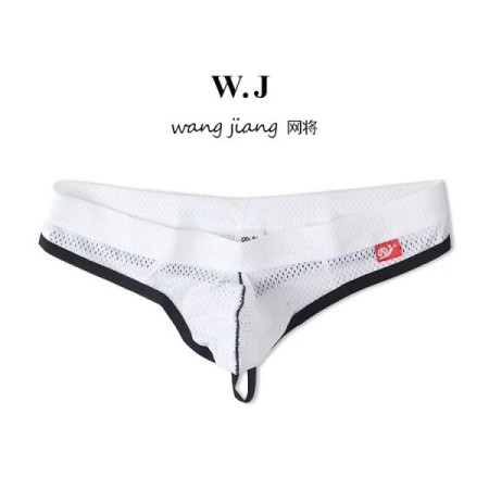 WJ Man Thongs Low Waist Nylon Mesh Breathable Men's Thong T Briefs WJ Man Thongs Low Waist Nylon Mesh Breathable Men's Thong T Briefs