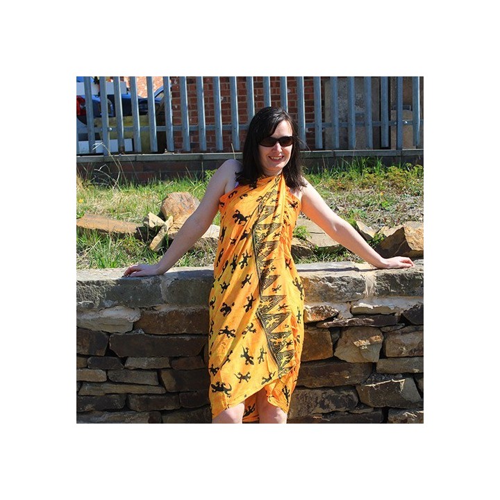 Bali Gecko Sarongs - Orange