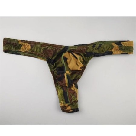 Camouflage Printed Mens Pouch Thong Panties T-back Underwear Sexy Bugl Camouflage Printed Mens Pouch Thong Panties T-back Underwear Sexy Bugl