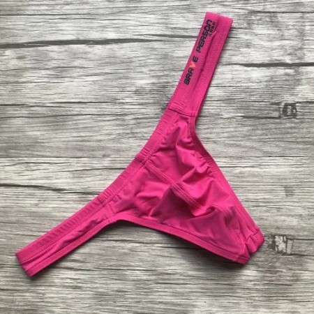 Men's underwear youth low rise sexy silky nylon thong men's T-pants