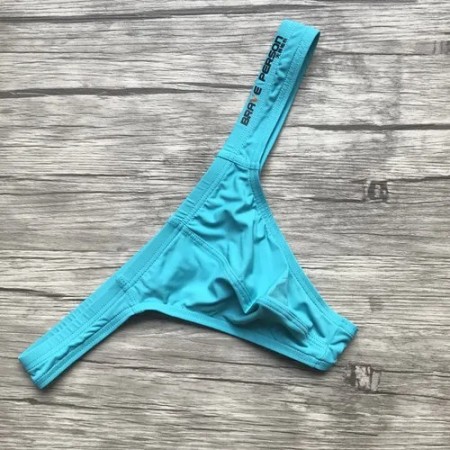 Men's underwear youth low rise sexy silky nylon thong men's T-pants