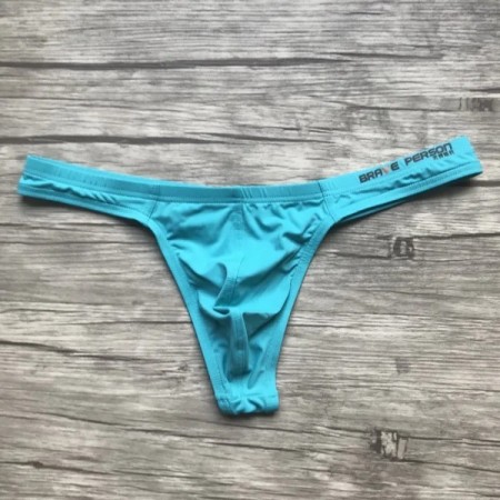 Men's underwear youth low rise sexy silky nylon thong men's T-pants