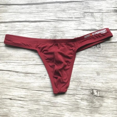 Men's underwear youth low rise sexy silky nylon thong men's T-pants