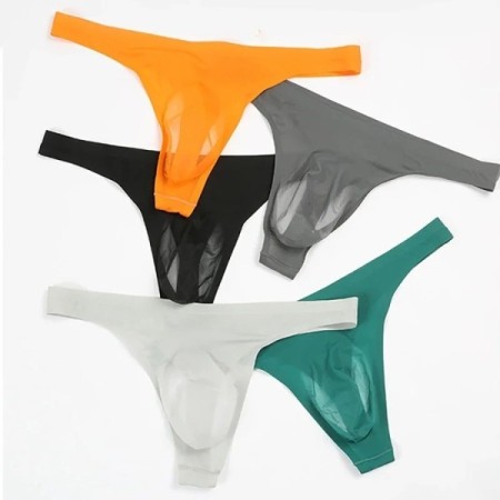 Seamless Transparent Panties Ice Silk Ultra-thin Sexy Penis Pouch Men Seamless Transparent Panties Ice Silk Ultra-thin Sexy Penis Pouch Men