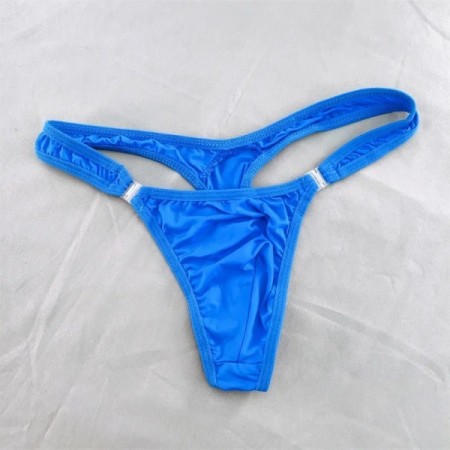 Men Solid Milk Silk Sexy Thong Penis Pouch T-back G-String Low Waist D Men Solid Milk Silk Sexy Thong Penis Pouch T-back G-String Low Waist D