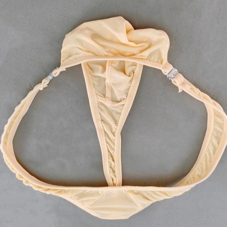 Men Solid Milk Silk Sexy Thong Penis Pouch T-back G-String Low Waist D Men Solid Milk Silk Sexy Thong Penis Pouch T-back G-String Low Waist D