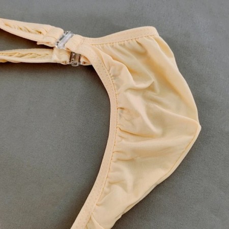 Men Solid Milk Silk Sexy Thong Penis Pouch T-back G-String Low Waist D Men Solid Milk Silk Sexy Thong Penis Pouch T-back G-String Low Waist D