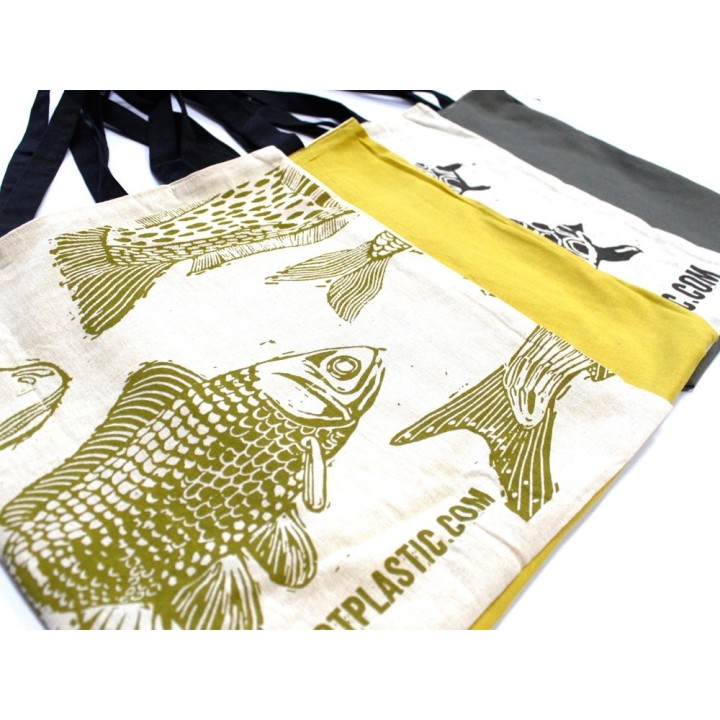 Lrg 2x4oz Reversable Cotton Bag 38x42cm - (2 designs)