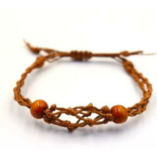 Gemstone Bracelet Cord - Brown