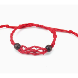 Gemstone Bracelet Cord - Red