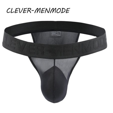 Men's Sexy Mini Sheer Ice Silk Underwear Suspender Transparent Thong B Men's Sexy Mini Sheer Ice Silk Underwear Suspender Transparent Thong B