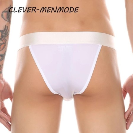 Men's Sexy Mini Sheer Ice Silk Underwear Suspender Transparent Thong B Men's Sexy Mini Sheer Ice Silk Underwear Suspender Transparent Thong B