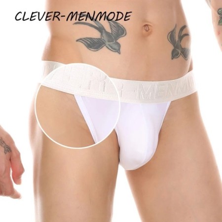 Men's Sexy Mini Sheer Ice Silk Underwear Suspender Transparent Thong B Men's Sexy Mini Sheer Ice Silk Underwear Suspender Transparent Thong B