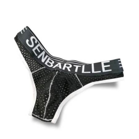 Sexy Men's Thongs Mesh Breathable Letter Waist Men Bulge Pouch Briefs Sexy Men's Thongs Mesh Breathable Letter Waist Men Bulge Pouch Briefs