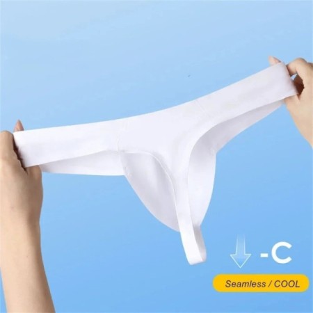 New Hot Sex Ice Silk Thong Men Nylon Bikini Pouch Panties Underwear Ma New Hot Sex Ice Silk Thong Men Nylon Bikini Pouch Panties Underwear Ma