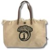 Natural Tote Bags with Leather Handle