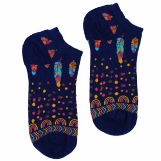 M/L Hop Hare Bamboo Socks Low (7. 5-11. 5) - Indian Feathers
