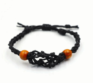 Gemstone Bracelet Cord - Black