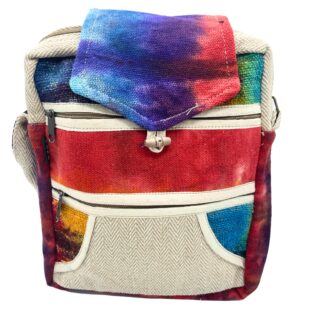 Tie-Dye Hemp Messegner Bag 2 Zip & Flop