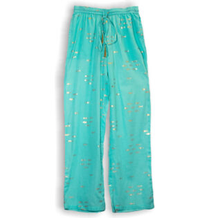(LXL) Nomad Sari On the Med Collection - Lounge Pants - Turquoise & Gold Fish Design