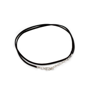 Faux Leather Pendant Cord - 2. 5mm x 55cm - Black A001