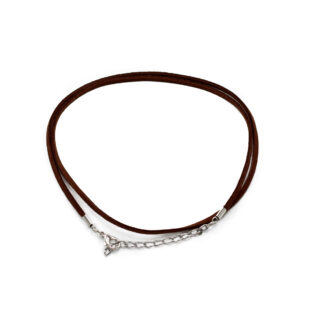 Faux Leather Pendant Cord - 2. 5mm x 55cm - Dark Brown A010