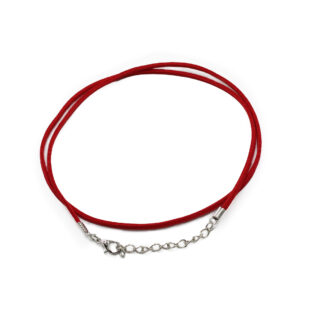 Faux Leather Pendant Cord - 2. 5mm x 55cm - Red A056