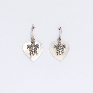 Shell & Silver Earrings - Sea Turtle - MOP
